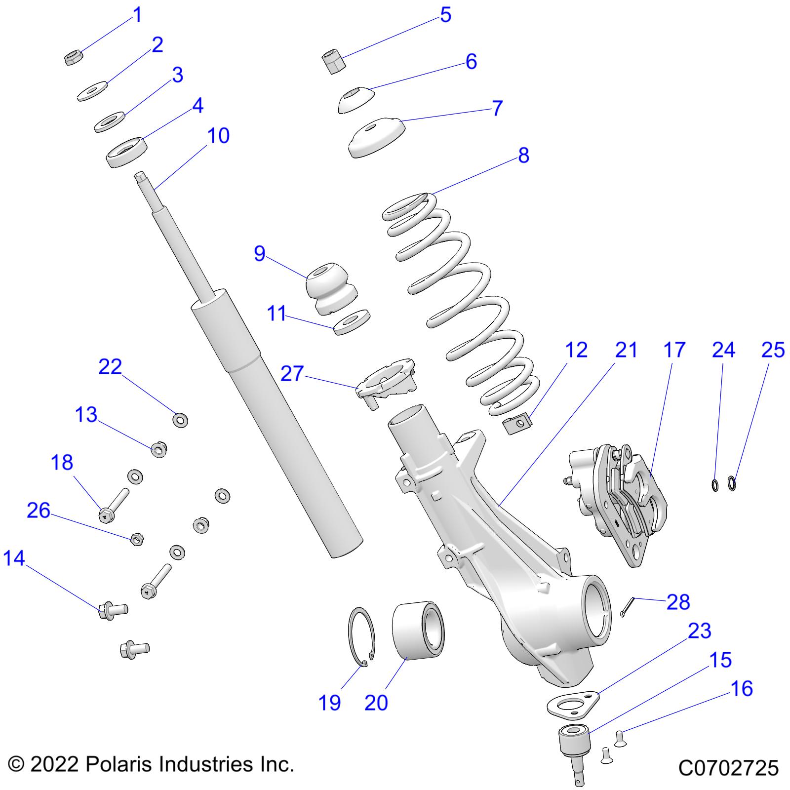 Foto diagrama Polaris que contem a peça 1824515