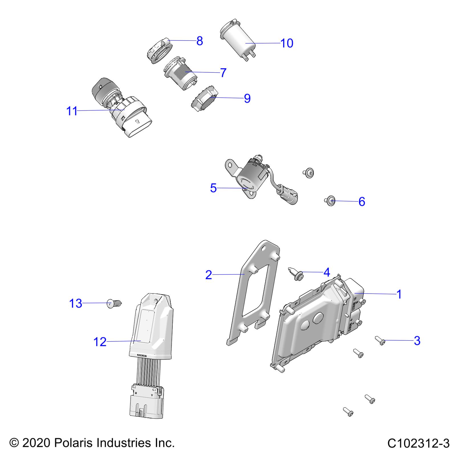 Foto diagrama Polaris que contem a peça 4017187