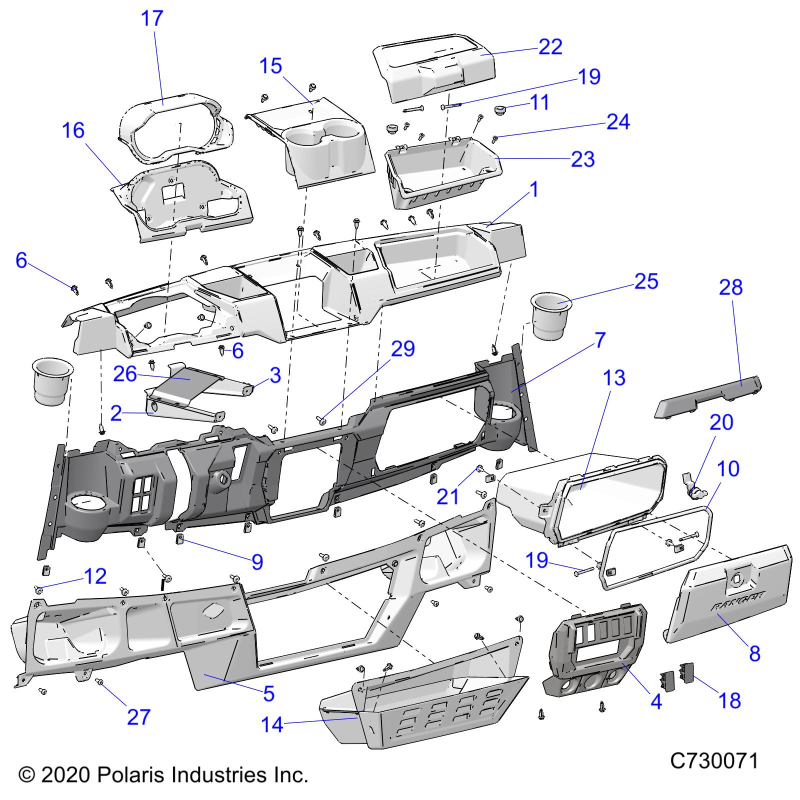 Foto diagrama Polaris que contem a peça 5456239-070