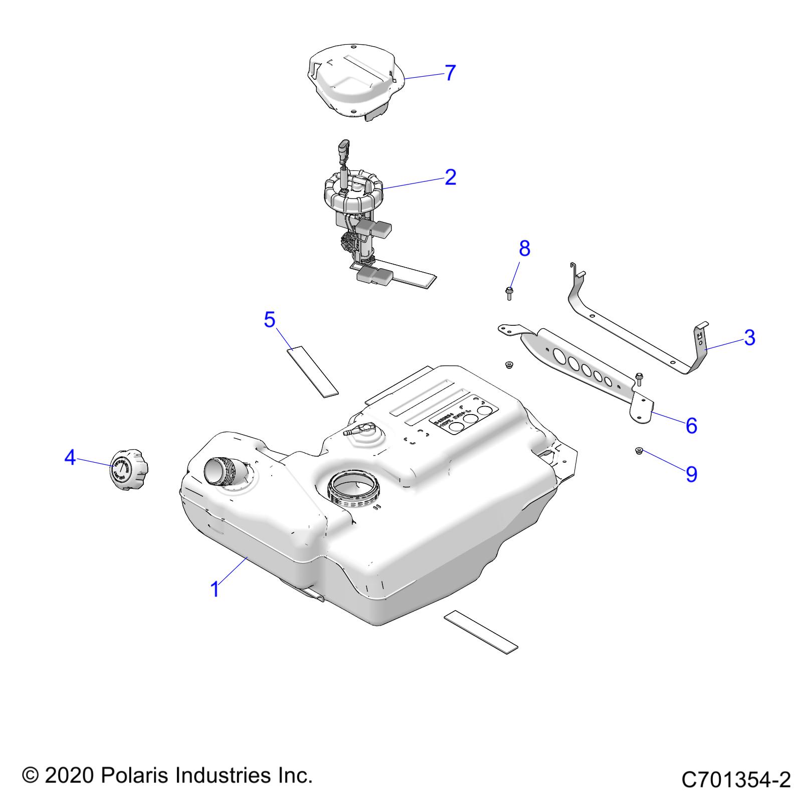 Foto diagrama Polaris que contem a peça 2208061