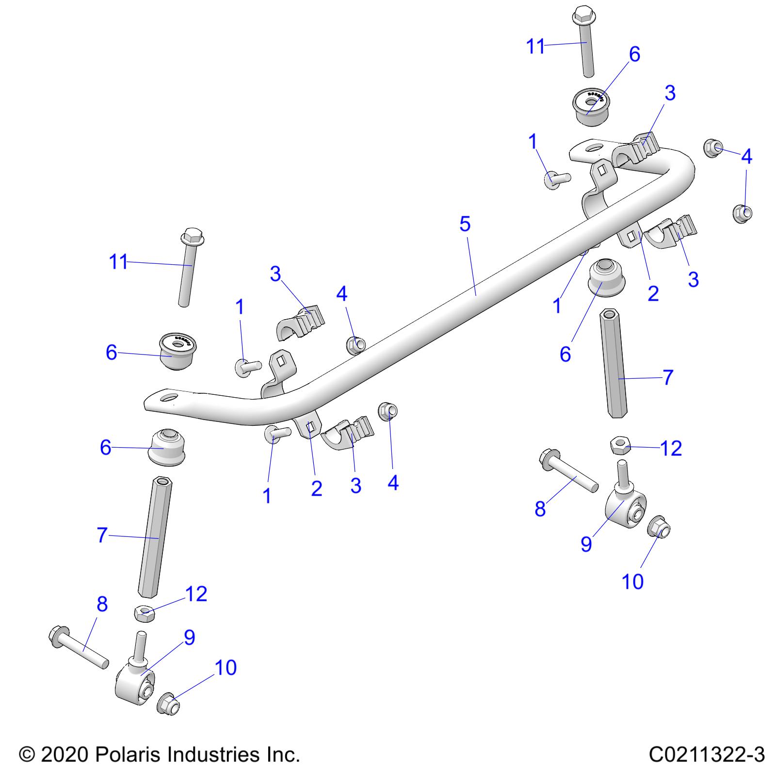Foto diagrama Polaris que contem a peça 7547424