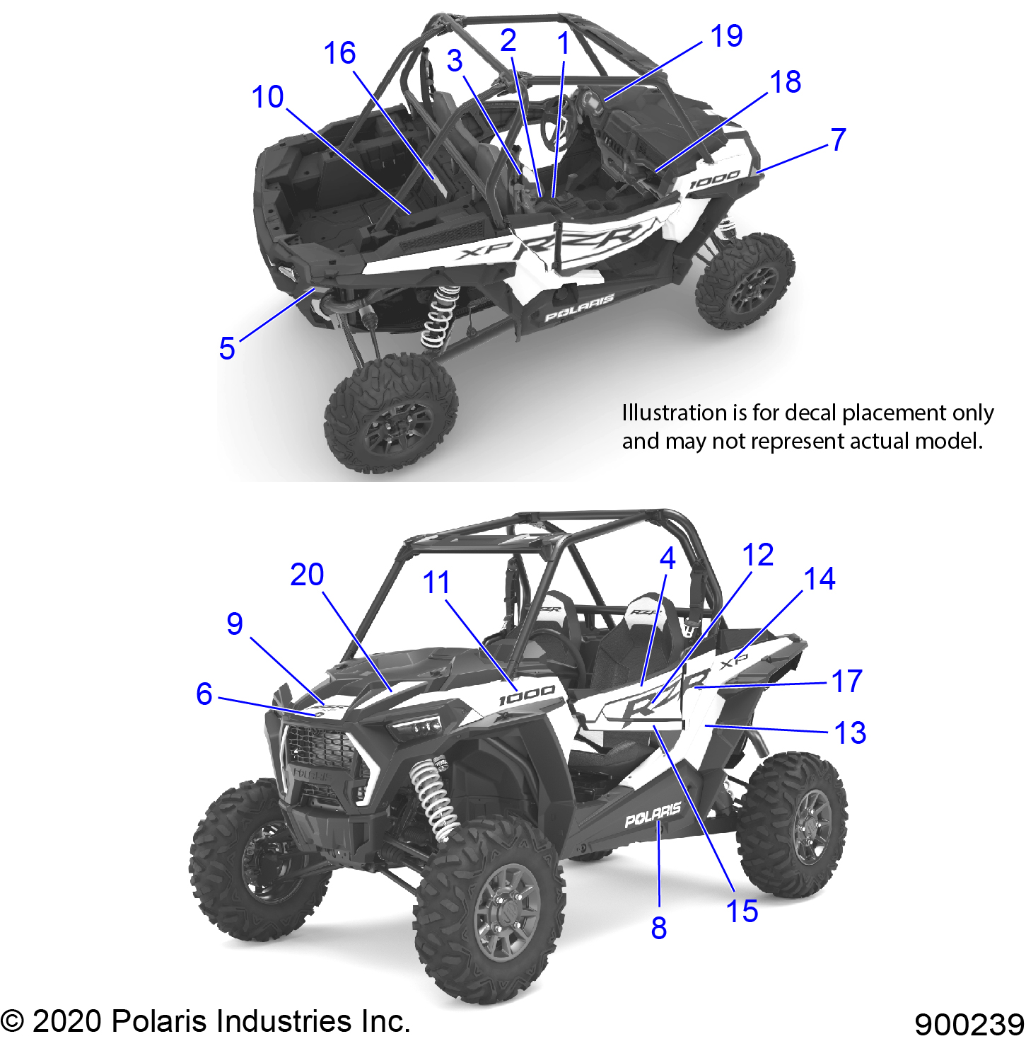 Foto diagrama Polaris que contem a peça 7193677