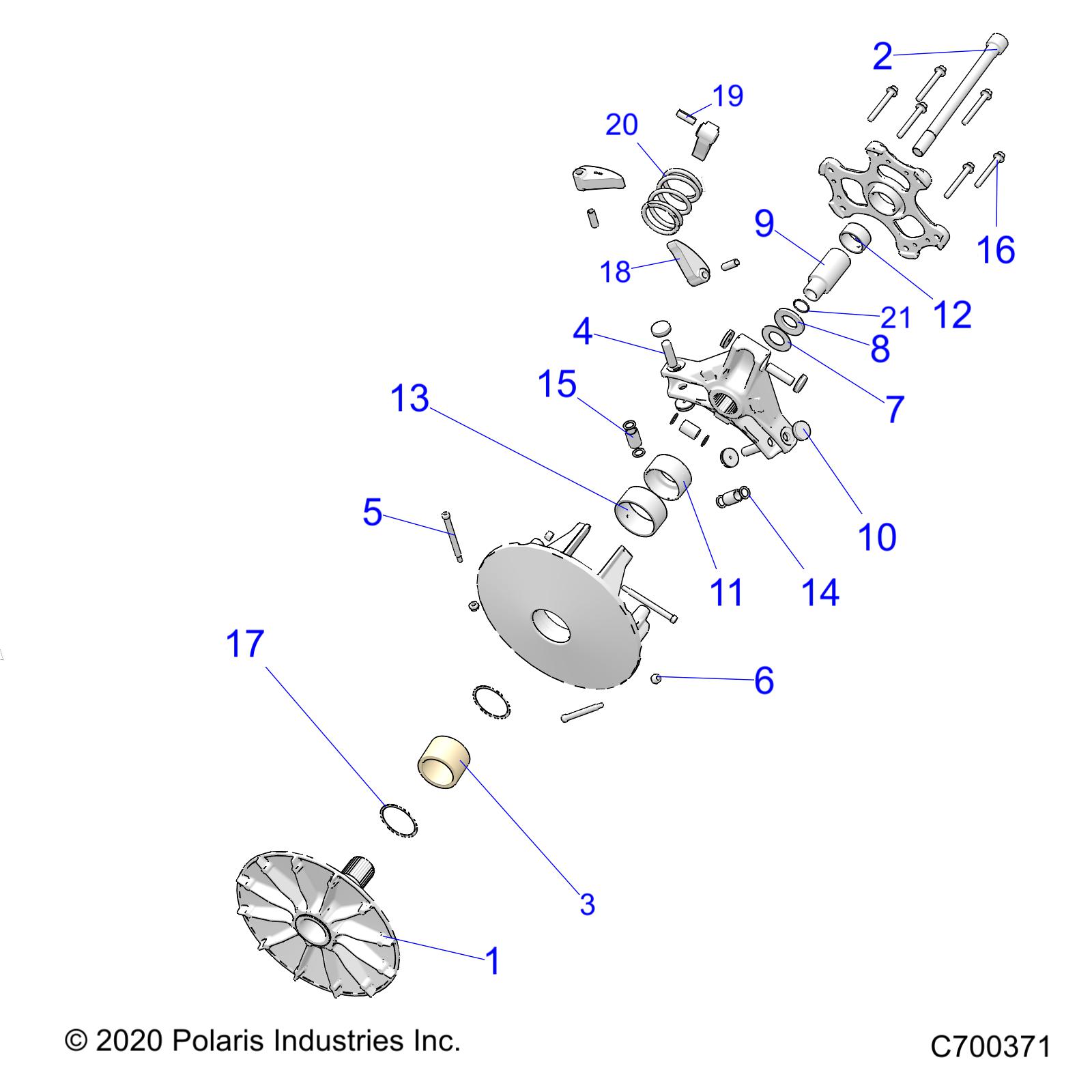 Foto diagrama Polaris que contem a peça 3515077
