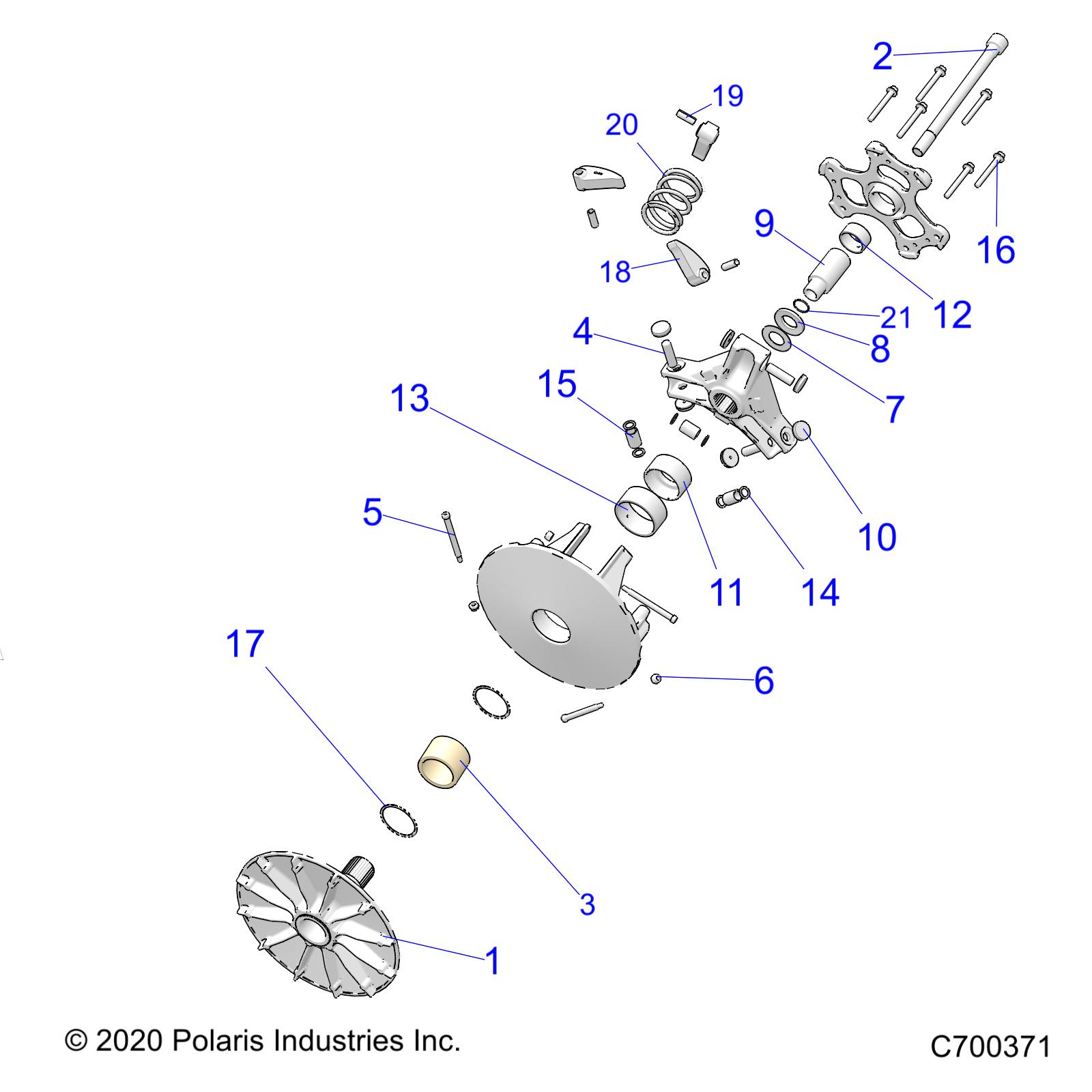 Foto diagrama Polaris que contem a peça 1323785