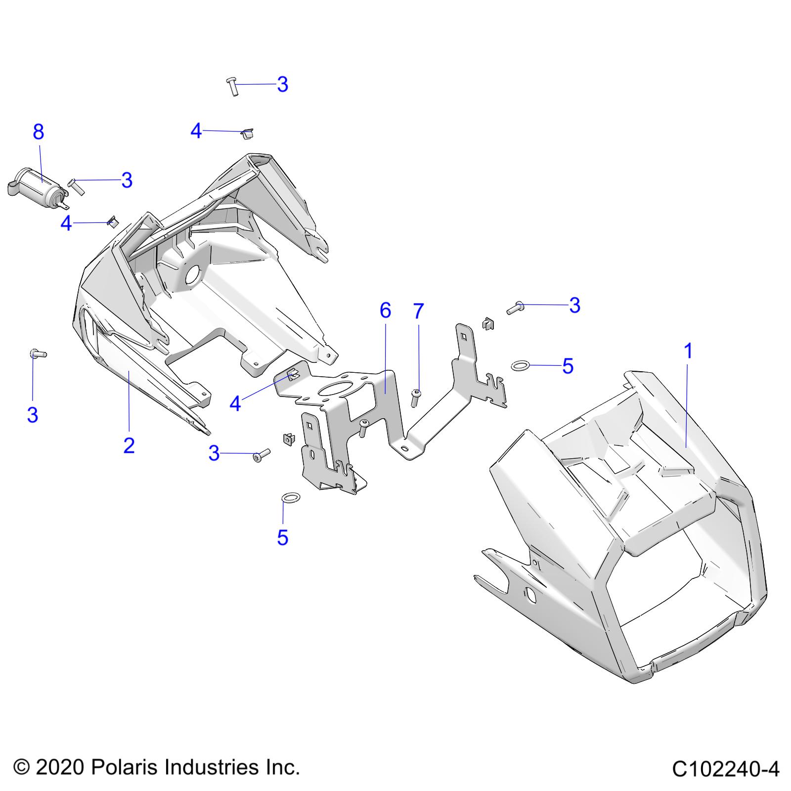 Part Number : 5451310-689 HEADLIGHT POD  FRONT