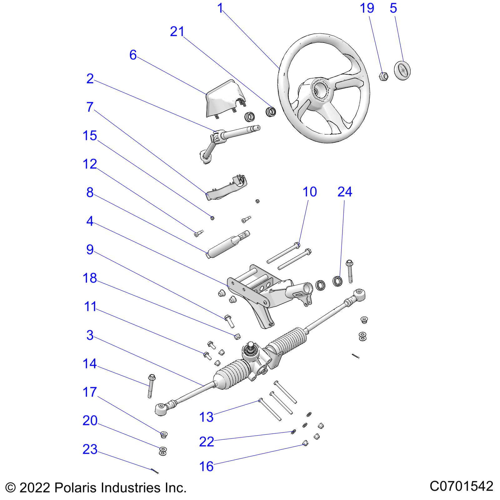 Foto diagrama Polaris que contem a peça 1824162