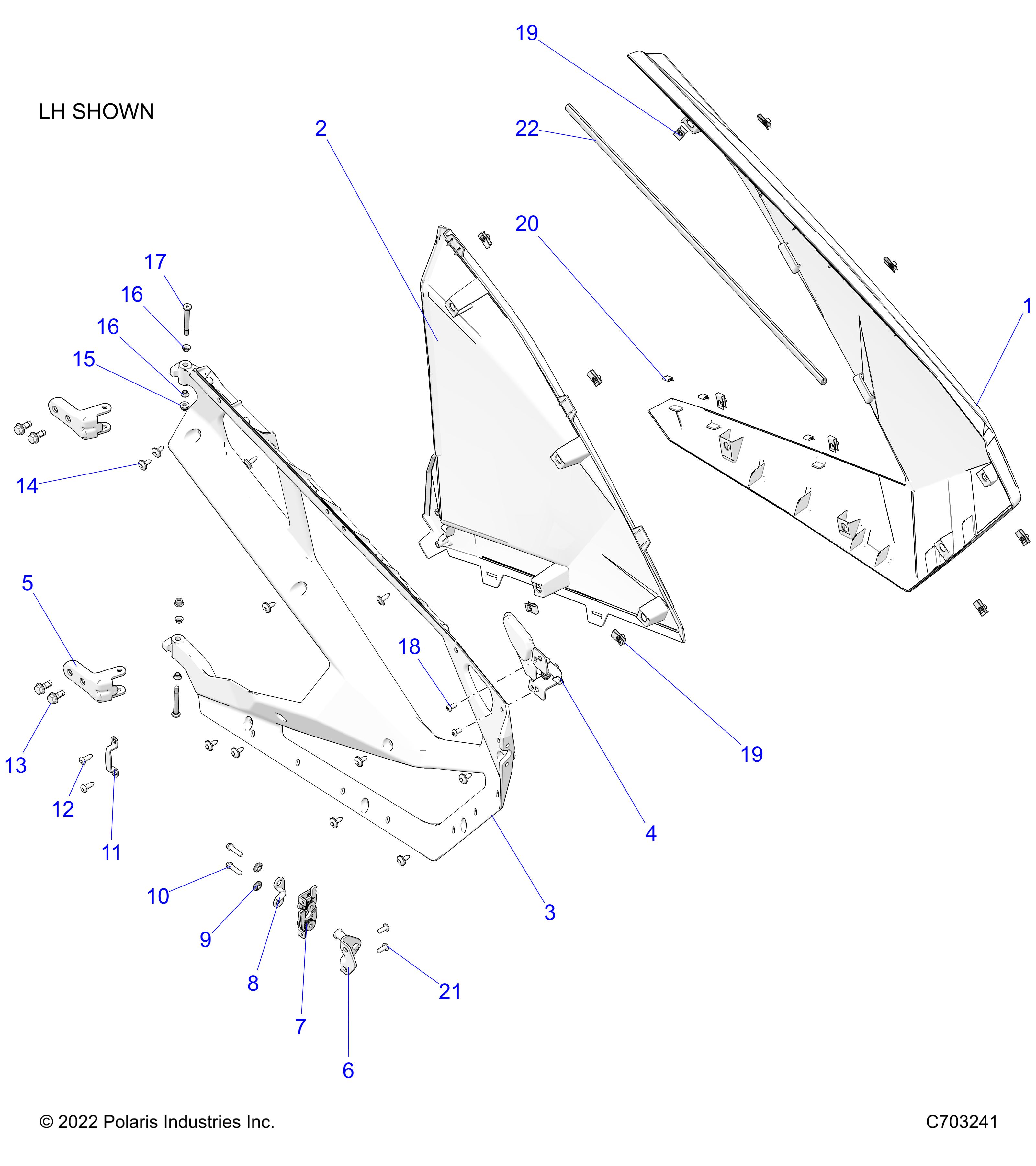 Part Number : 5455960-809 PANEL-DOOR FRT PAINT LH ACRSTL