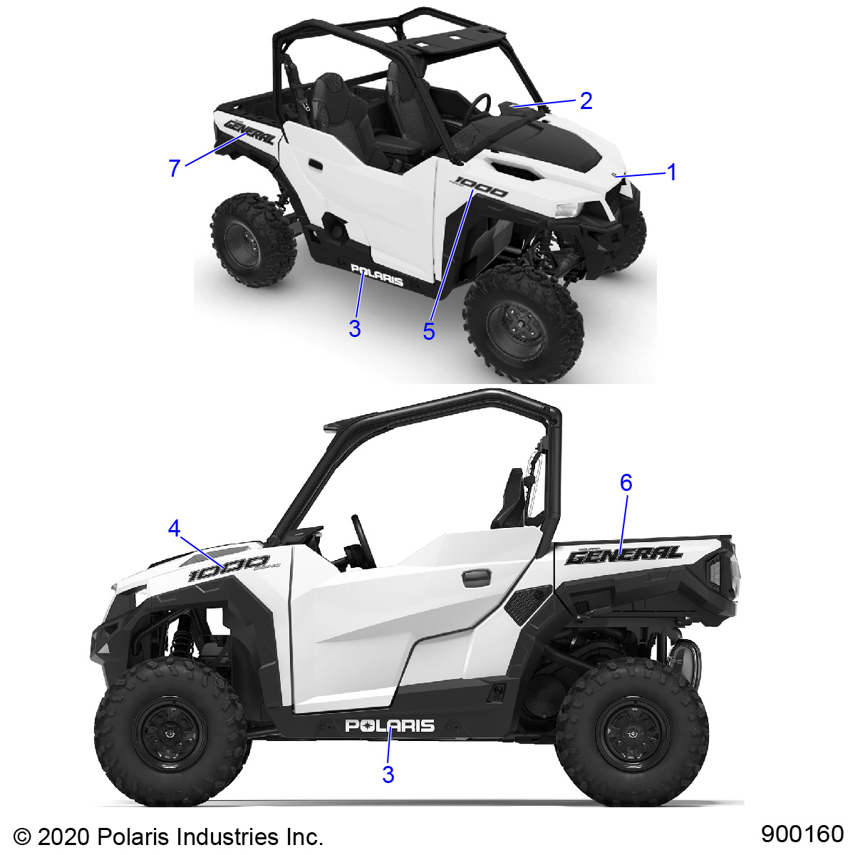 Part Number : 7189271 DECAL-FR.FNDR SIDE 1000 RH