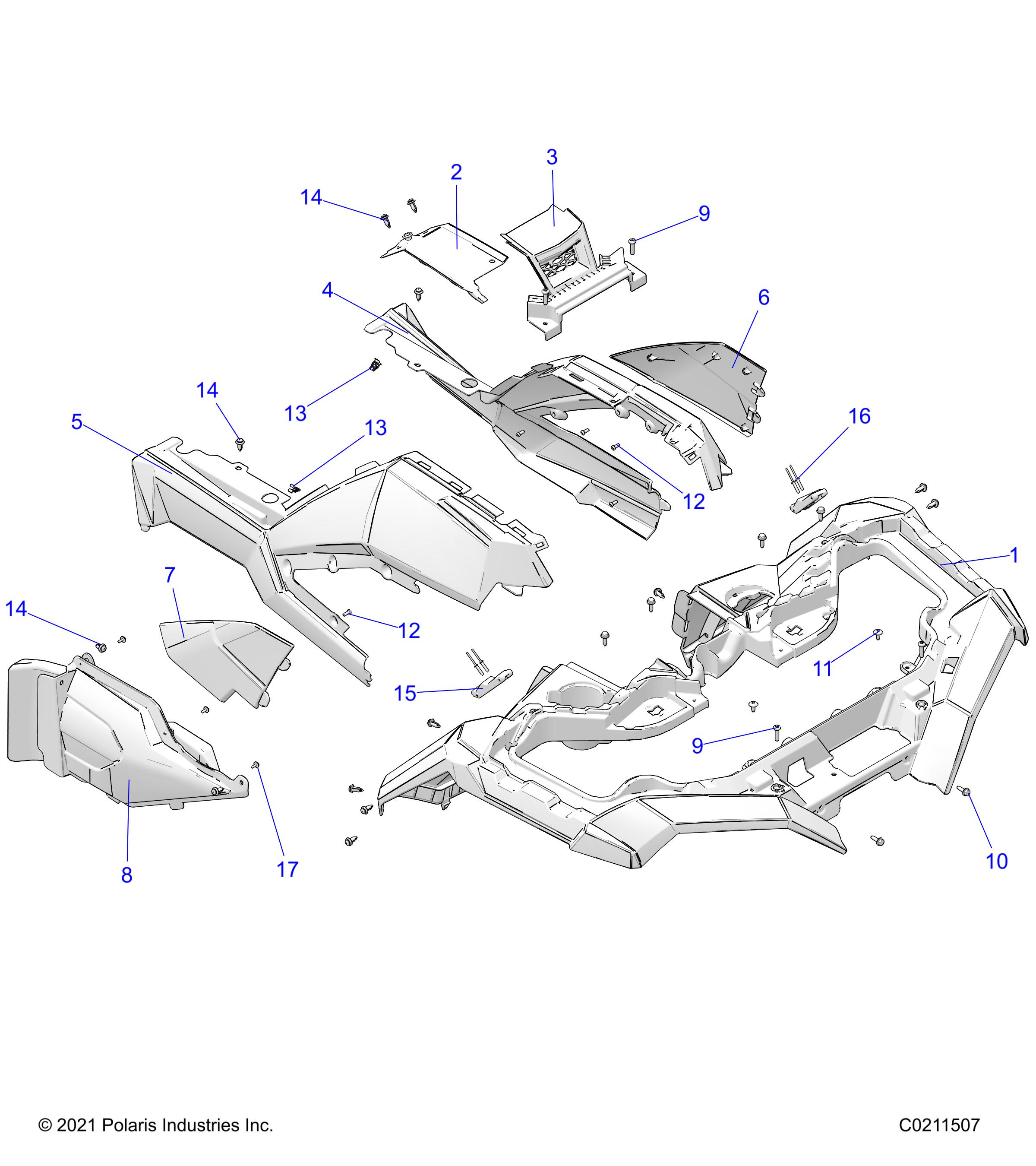 Foto diagrama Polaris que contem a peça 5455514-464