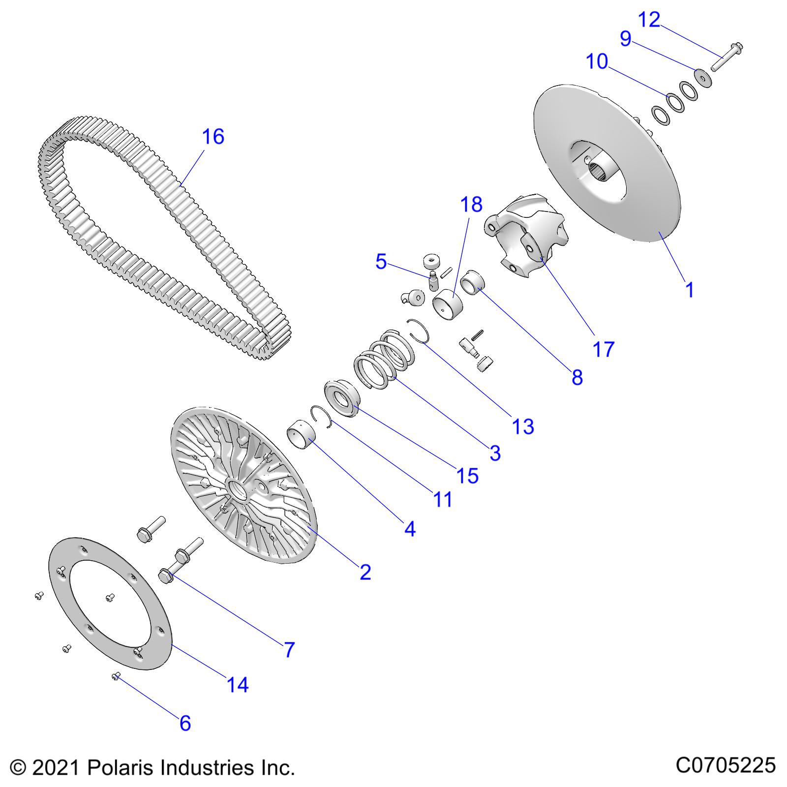 Foto diagrama Polaris que contem a peça 1323810