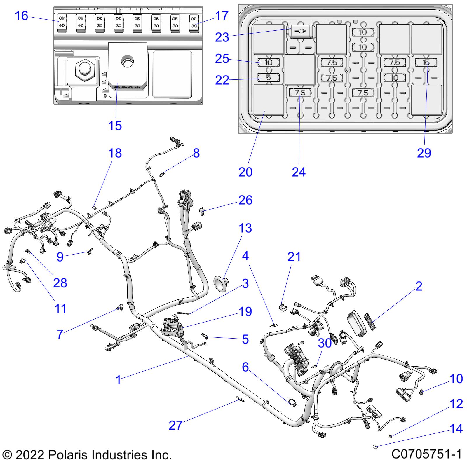 Part Number : 2416630 HARN-CHASSIS RZR T 96X64