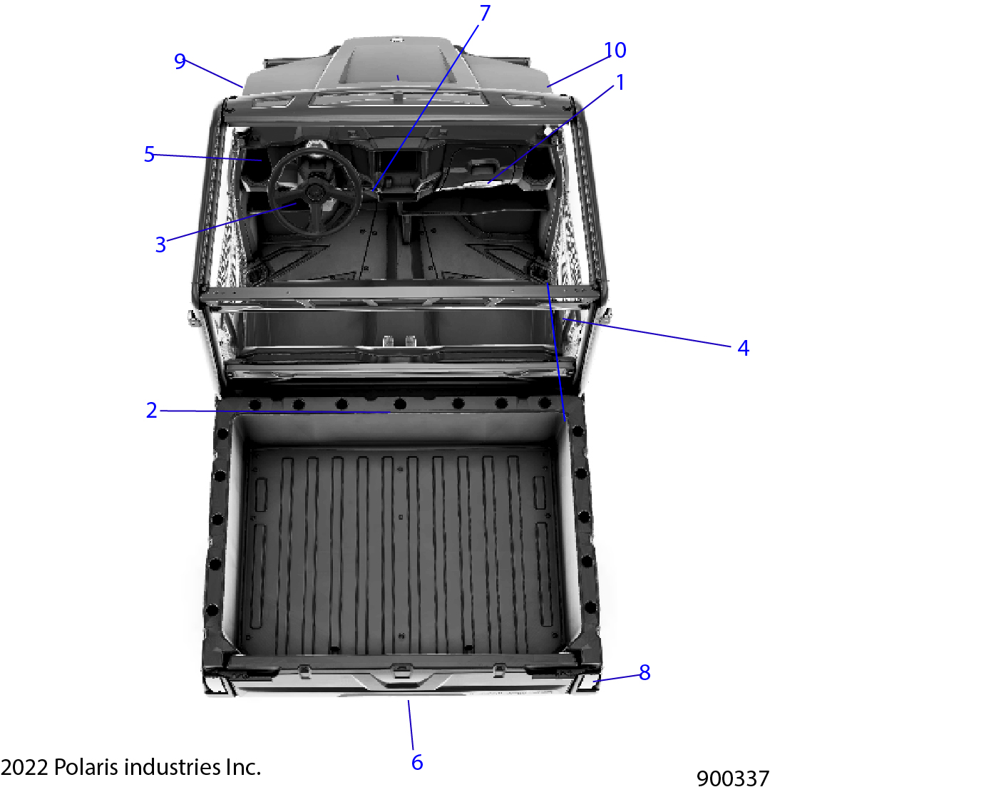 Foto diagrama Polaris que contem a peça 7185977