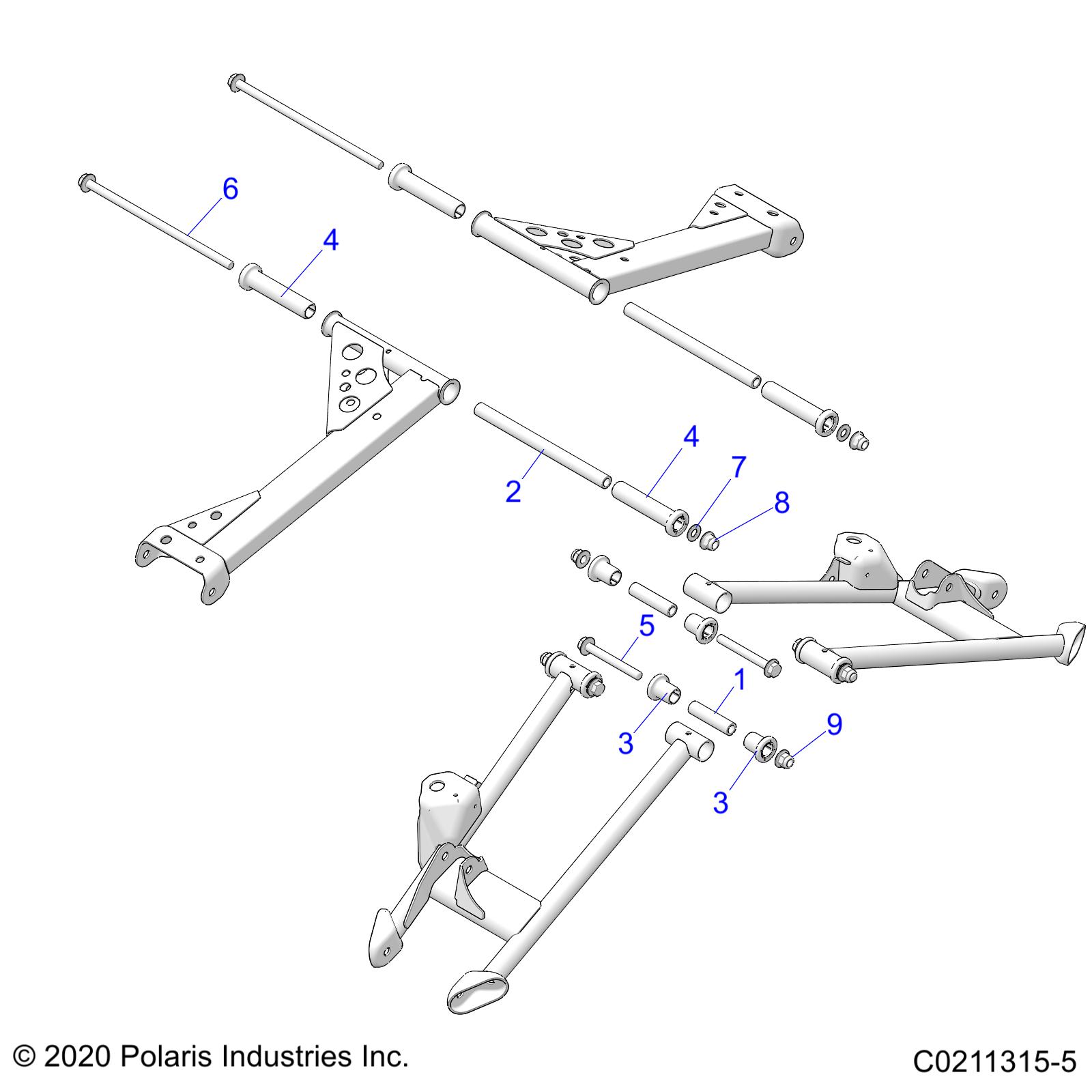 Foto diagrama Polaris que contem a peça 1543326