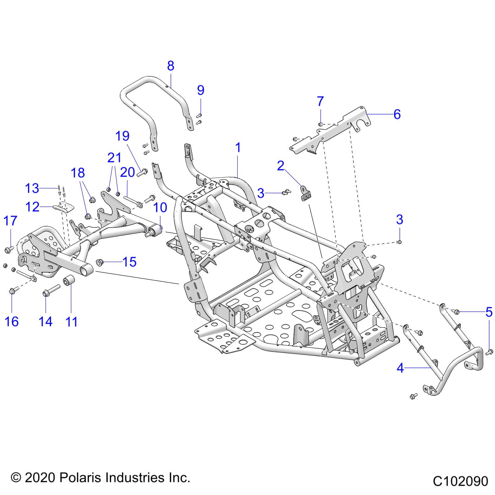 Foto diagrama Polaris que contem a peça 7518644