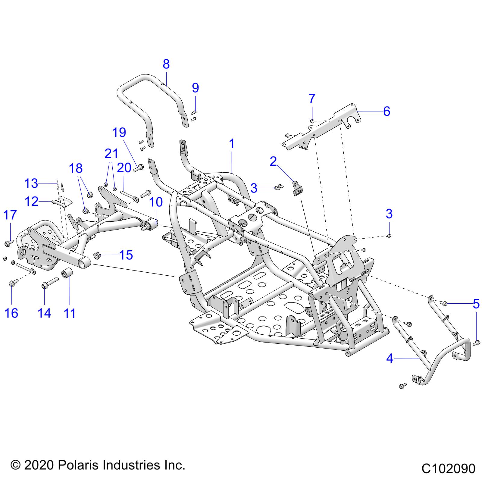 Part Number : 1024992-458 WELD-BUMPER FRT BLK