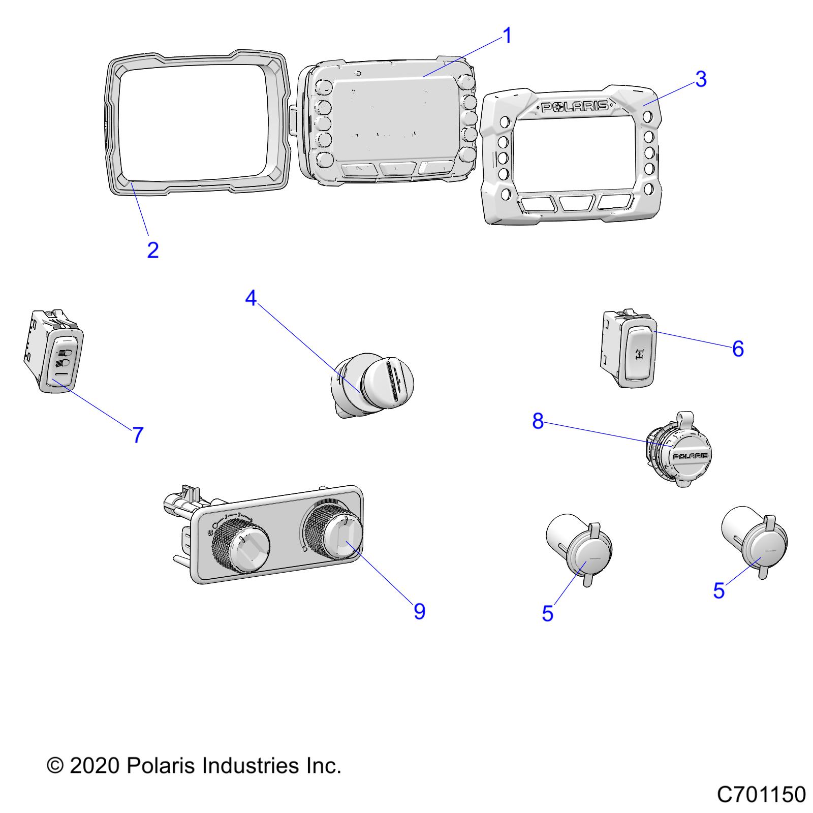 Foto diagrama Polaris que contem a peça 4017087