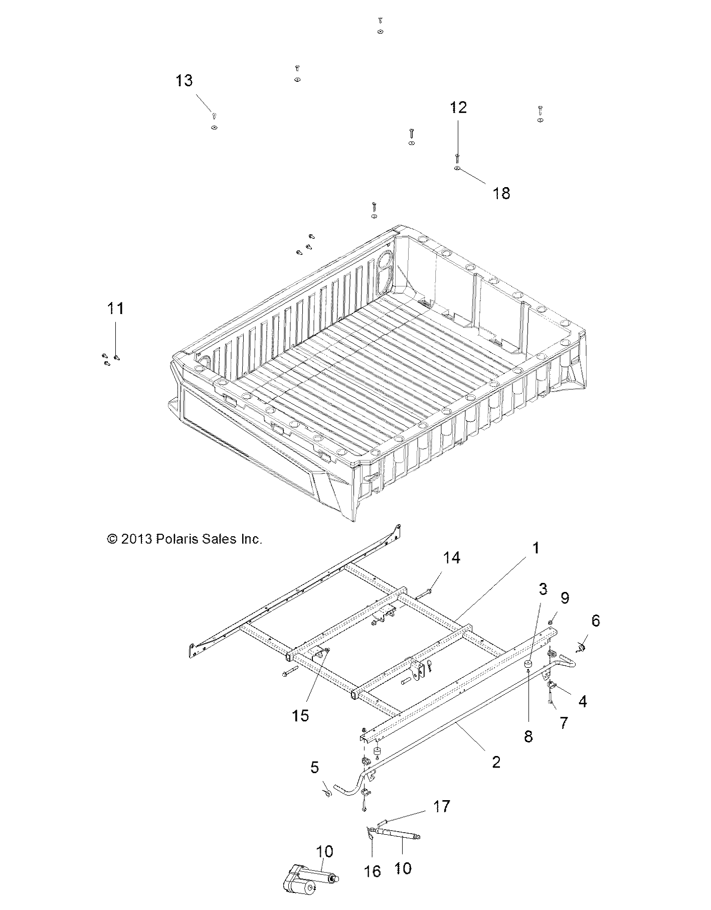 Part Number : 1019865-329 BOX SUPPORT  LONG  BLACK