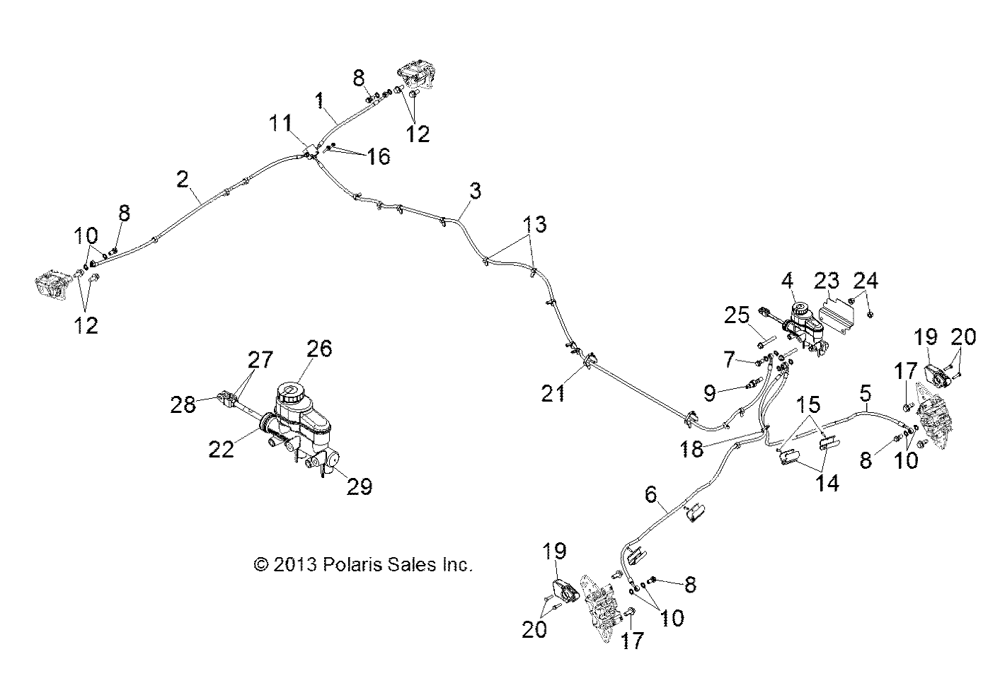 Part Number : 1911753 MASTER CYLINDER BRAKE LINE  RE