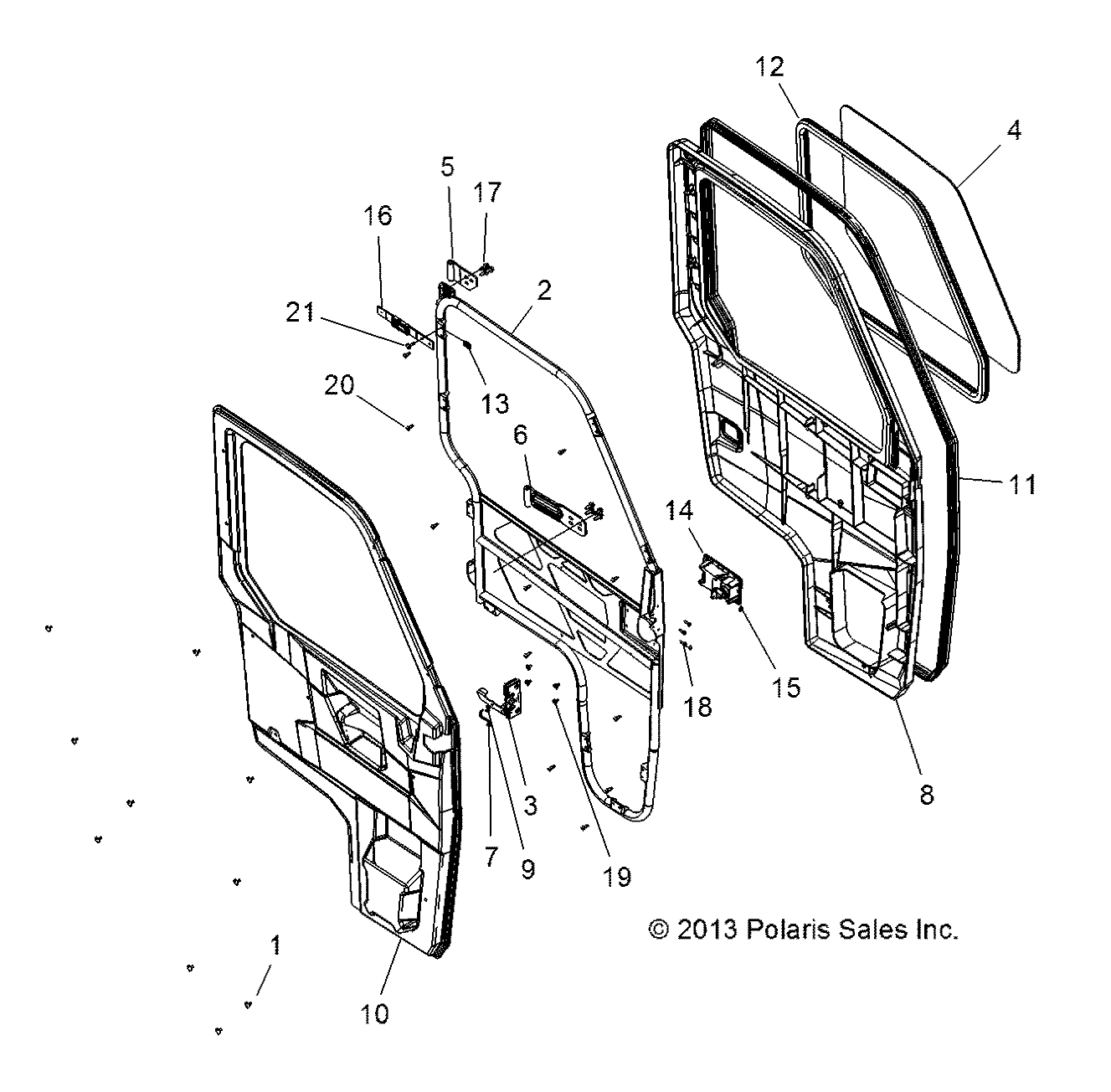 Part Number : 2634868 GLASS-WINDOW DOOR FIXED RH TTN