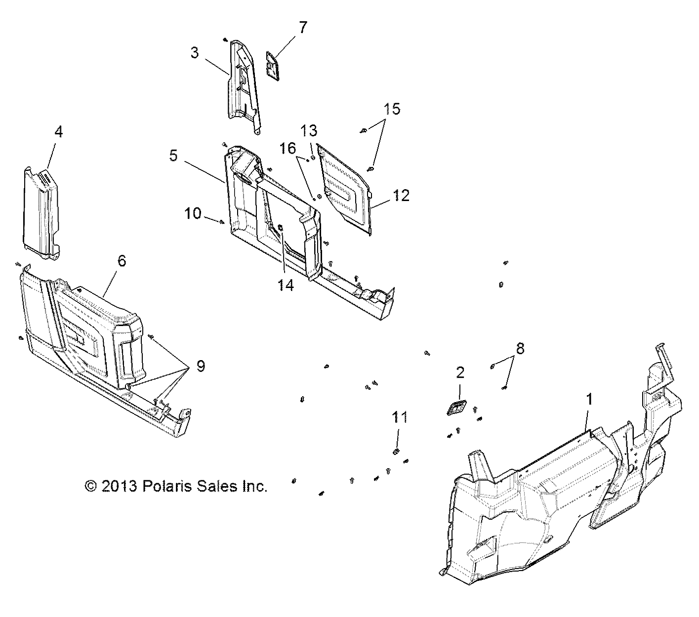 Part Number : 5450198-070 FLOOR-FRONT ROUTERED BLK