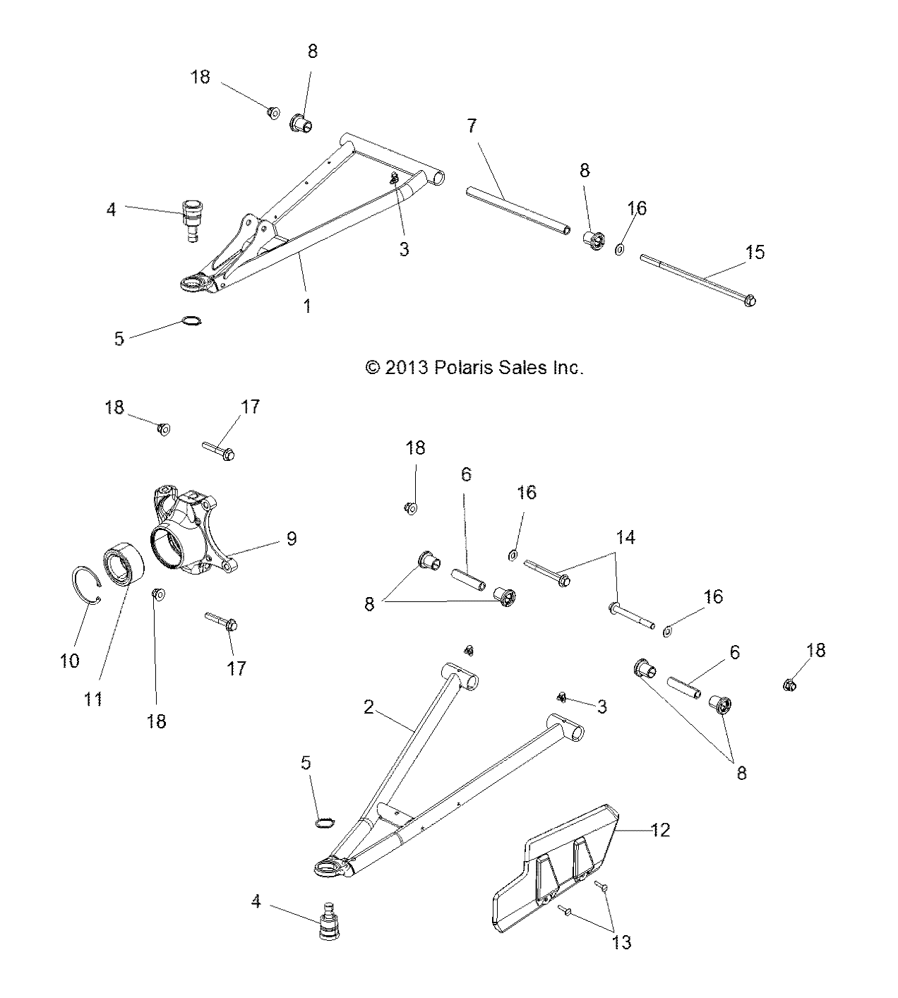 Part Number : 1019366-458 A-ARM  FRONT  LOWER  RIGHT  MA