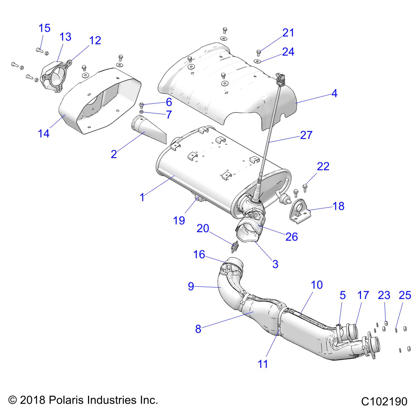 Foto diagrama Polaris que contem a peça 5265771