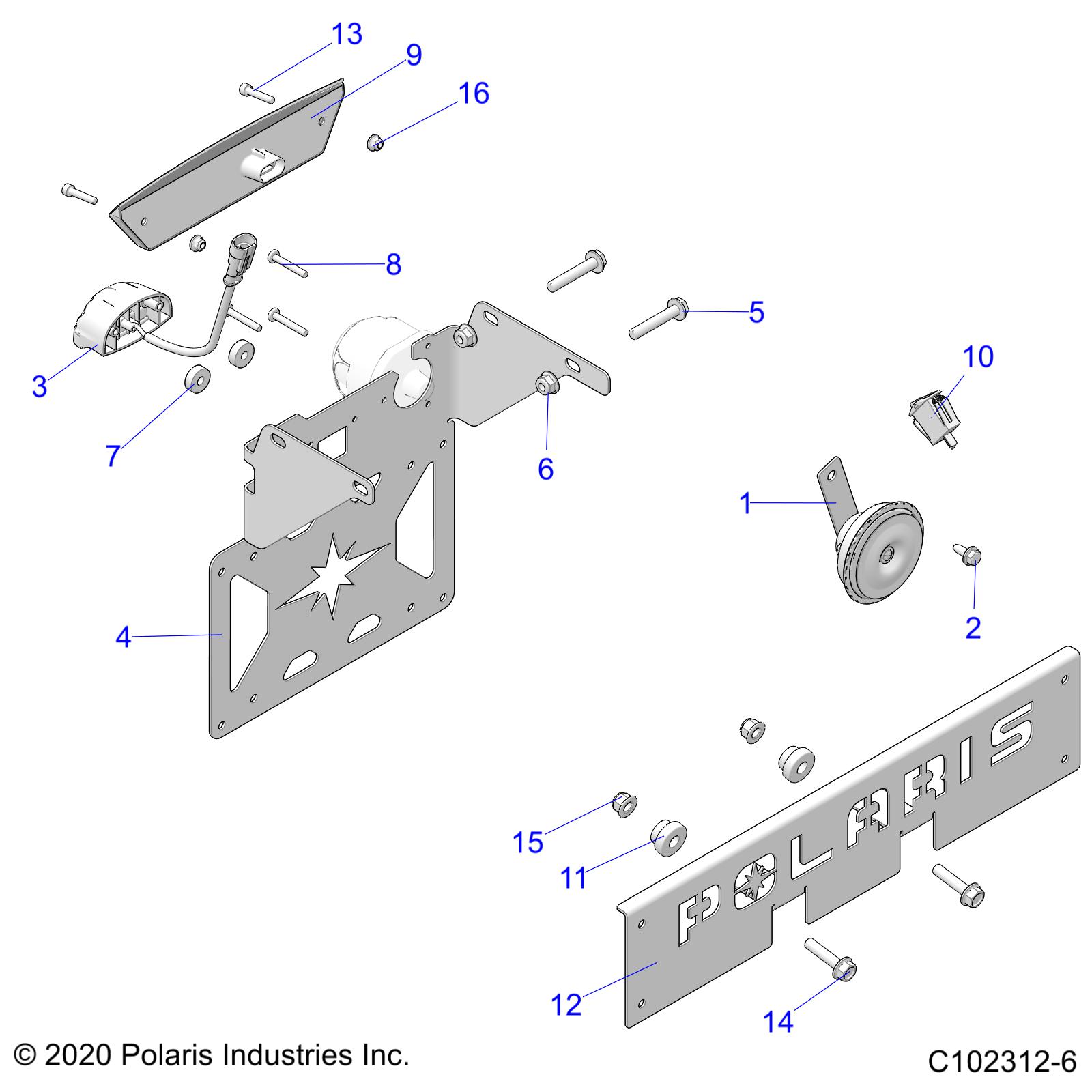 Part Number : 5270585-458 BRK-LIC.PLTE BGARD RR T-SKT MB