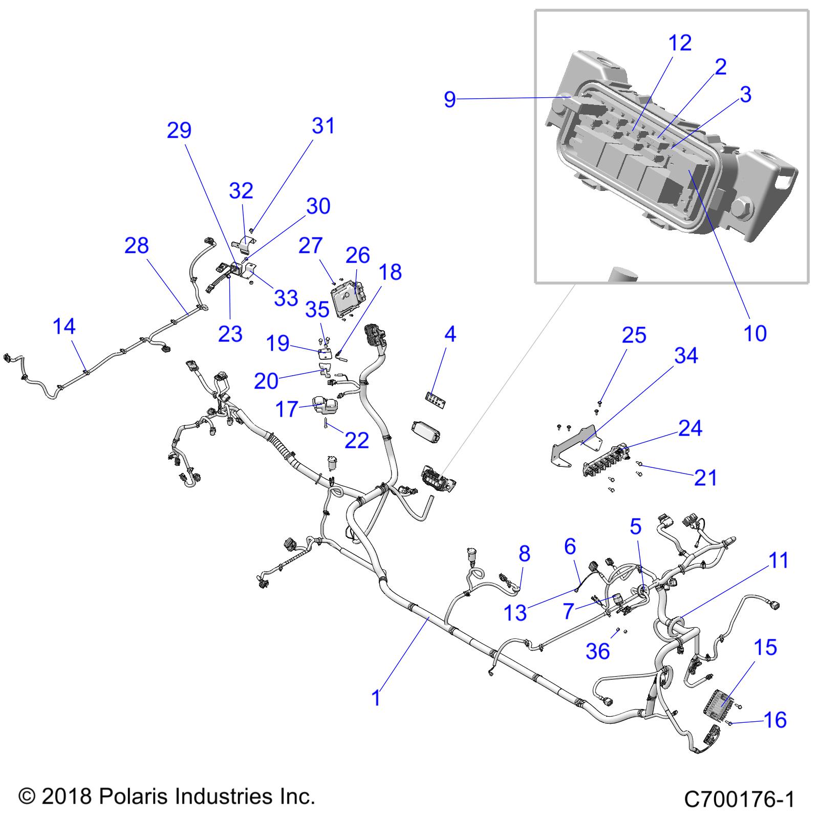 Part Number : 2414383 HARNESS-CHASSIS WNCH DRIVE CRW