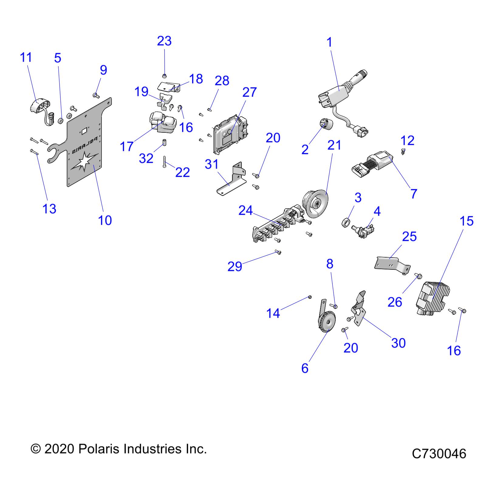 Foto diagrama Polaris que contem a peça 5133658