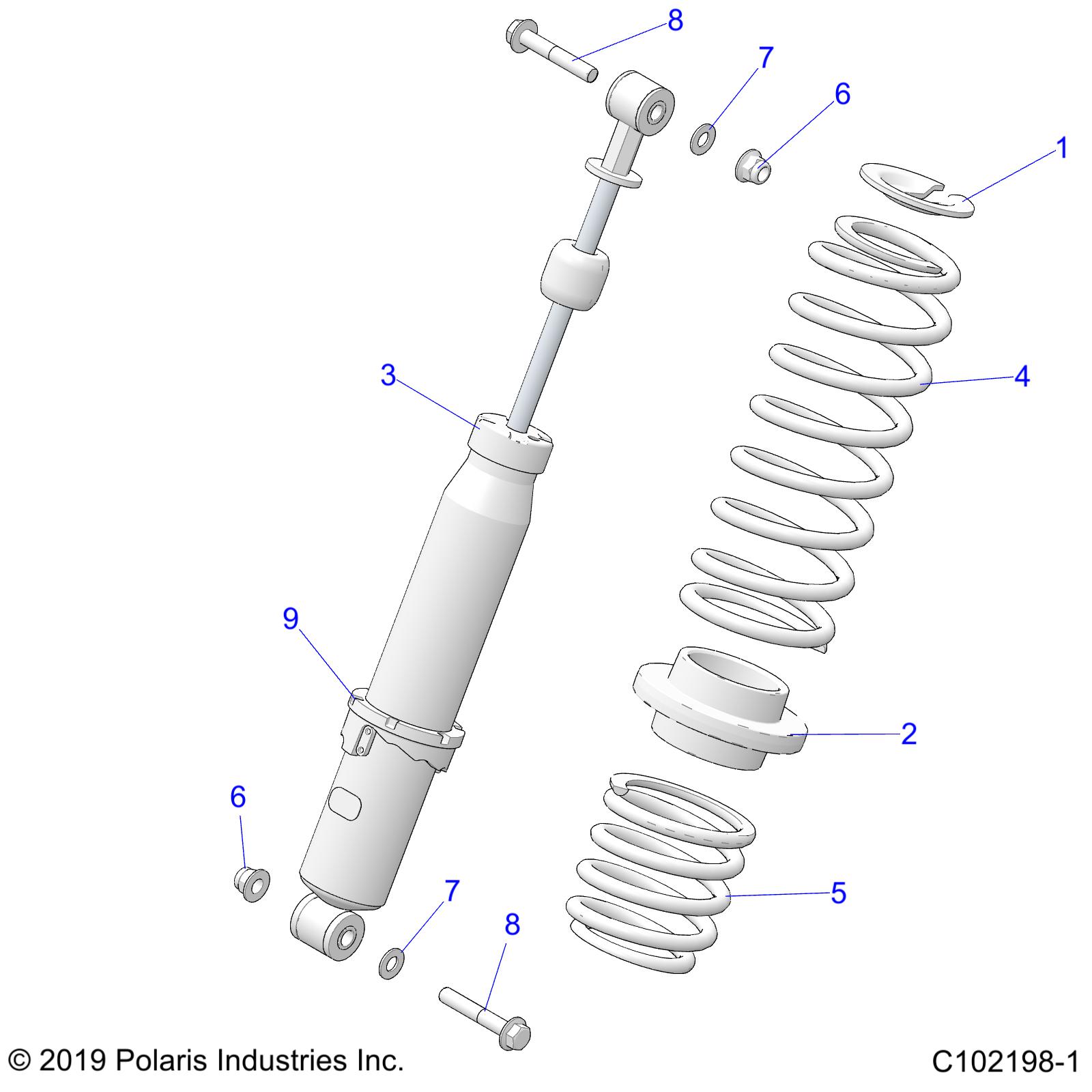 Foto diagrama Polaris que contem a peça 7045280