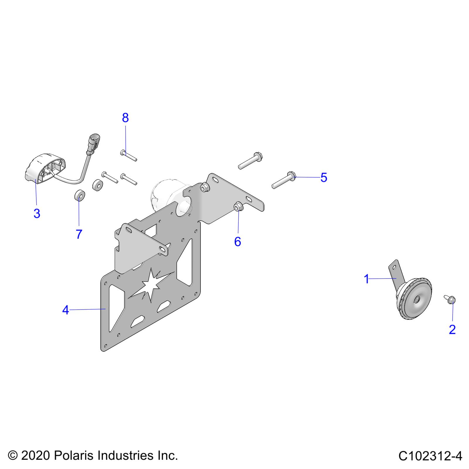 Foto diagrama Polaris que contem a peça 5269431-458