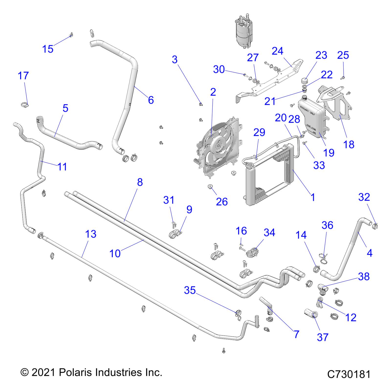 Part Number : 5417873 HOSE-HEATER FRONT