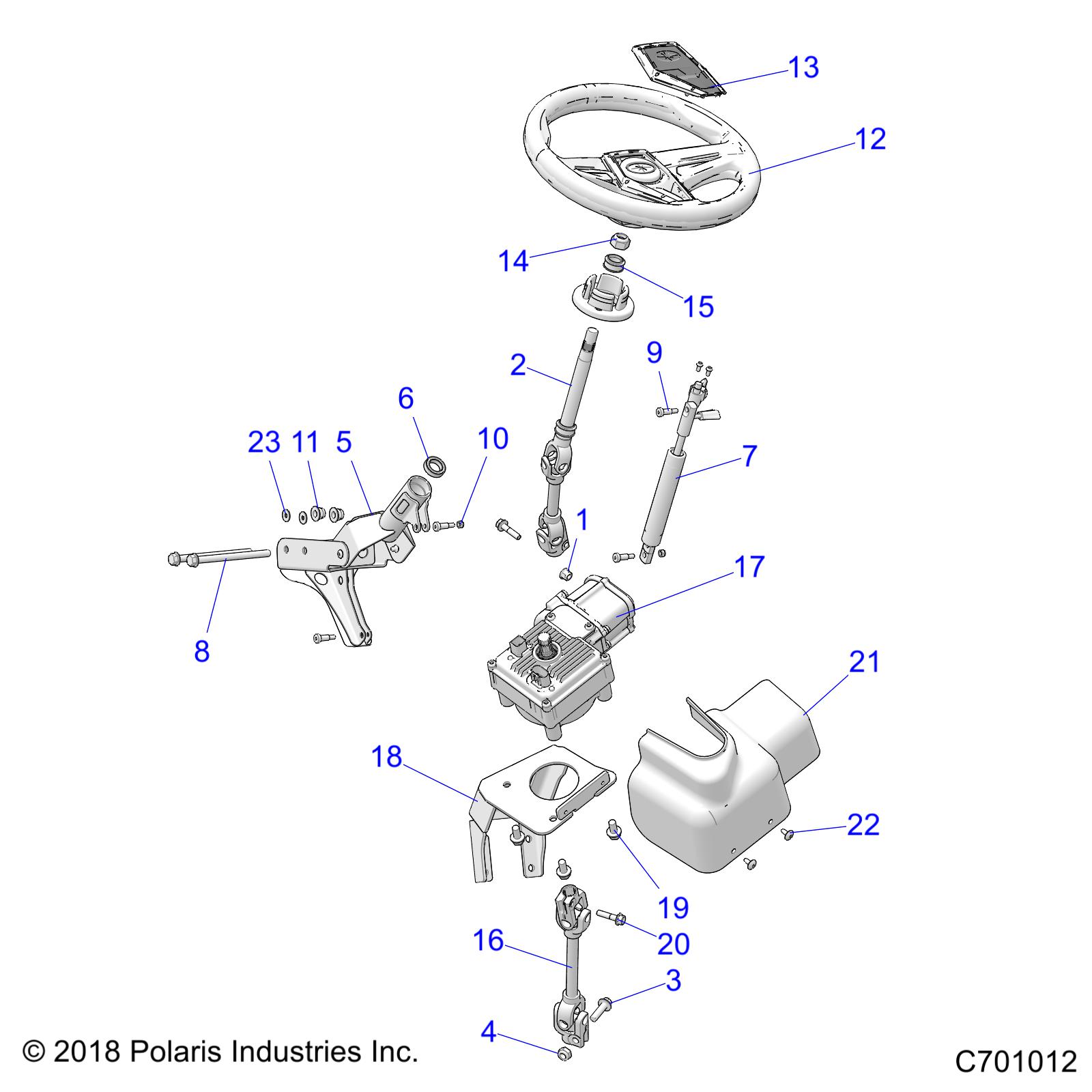 Part Number : 1824012 EPS STEERING SHAFT  LOWER