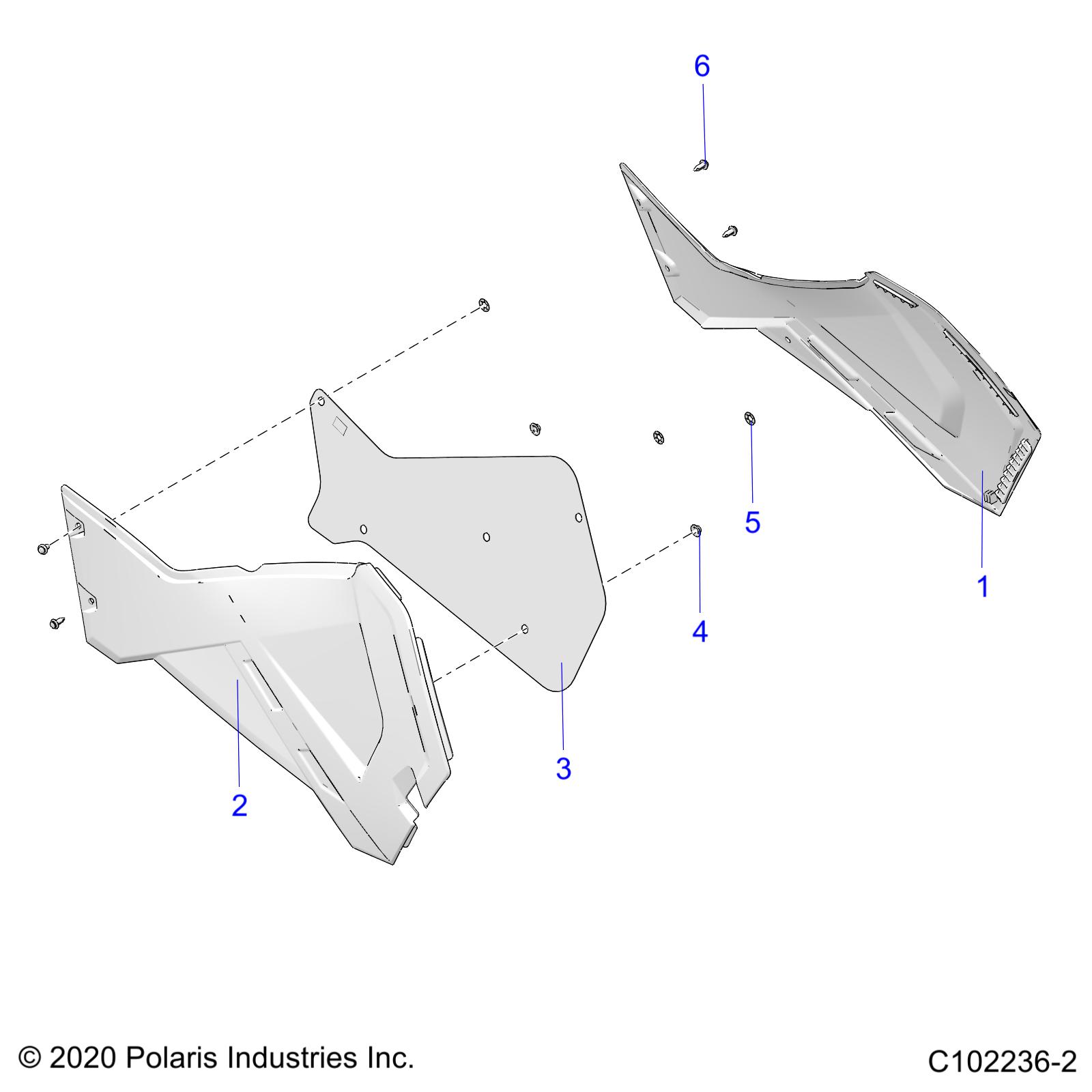 Foto diagrama Polaris que contem a peça 2636442-653