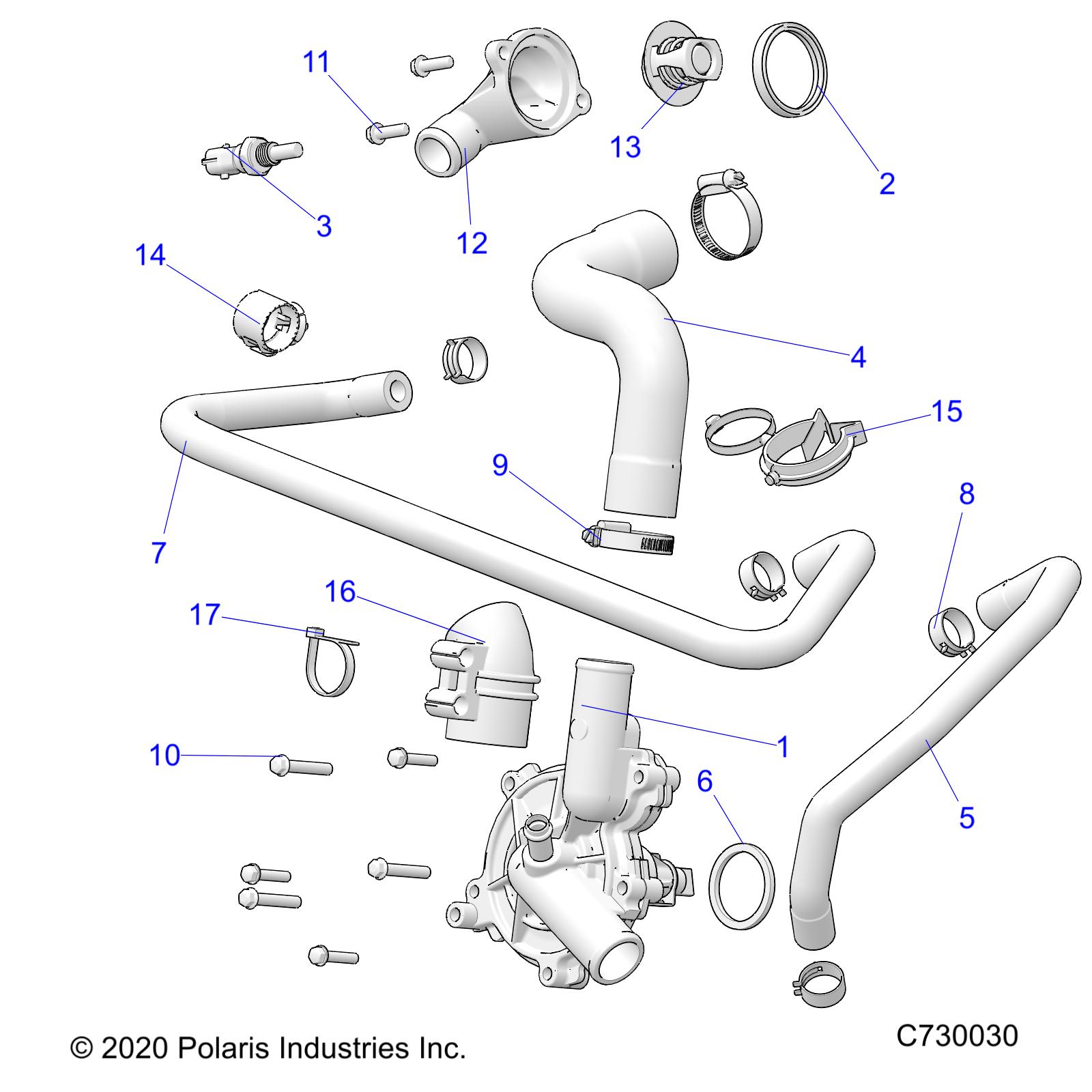 Foto diagrama Polaris que contem a peça 7082511