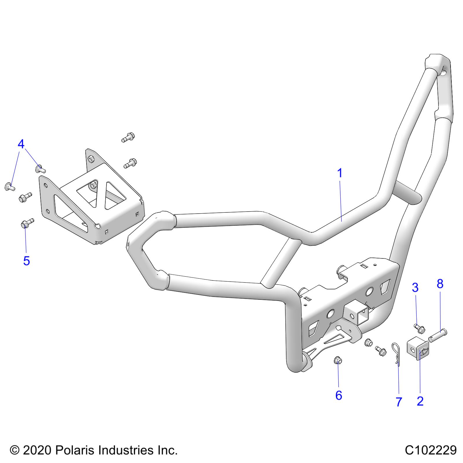 Foto diagrama Polaris que contem a peça 7661067