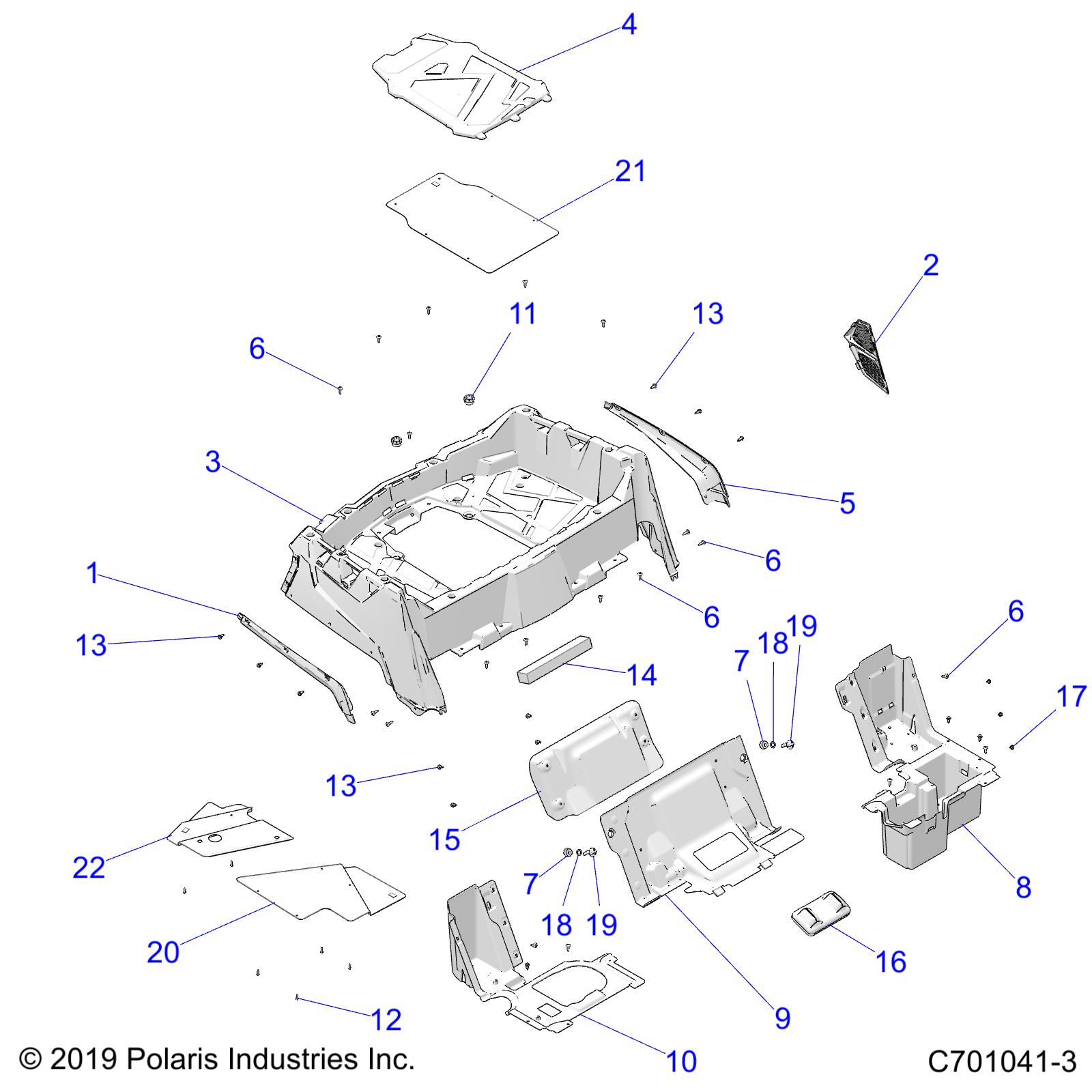 Foto diagrama Polaris que contem a peça 5438941-070