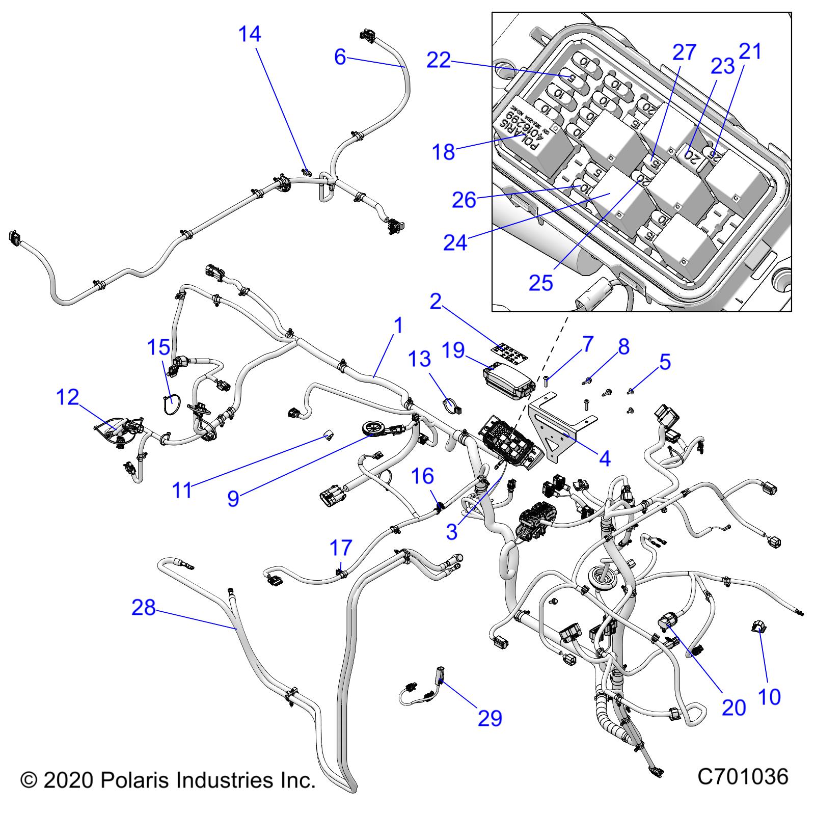 Foto diagrama Polaris que contem a peça 2413588
