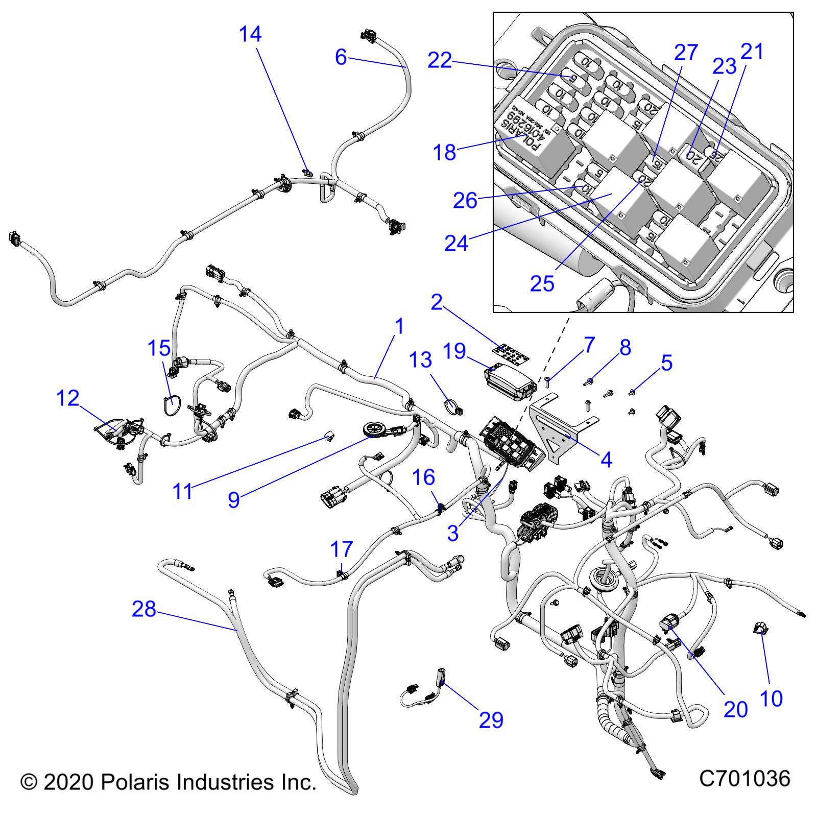 Part Number : 2415460 HARNESS-CHASSIS 570 NRMM TR