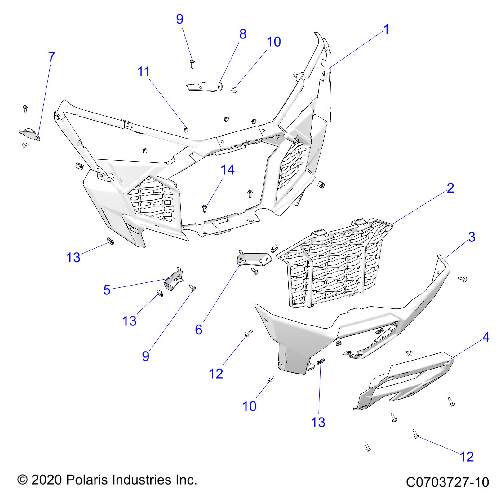 Foto diagrama Polaris que contem a peça 5455820