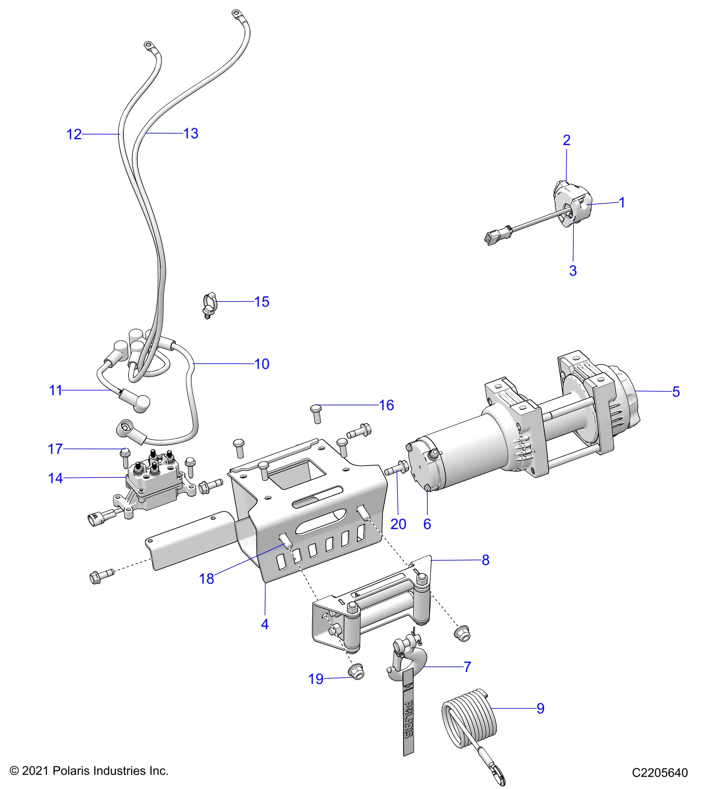 Foto diagrama Polaris que contem a peça 2205835