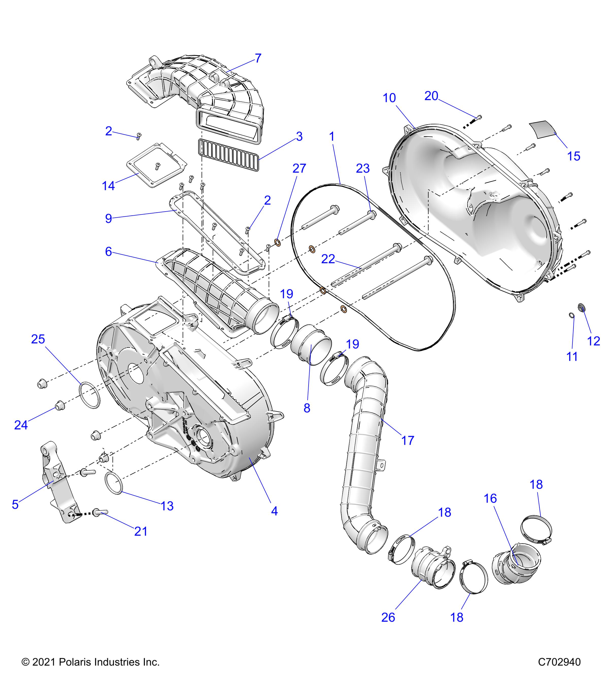 Foto diagrama Polaris que contem a peça 5139822