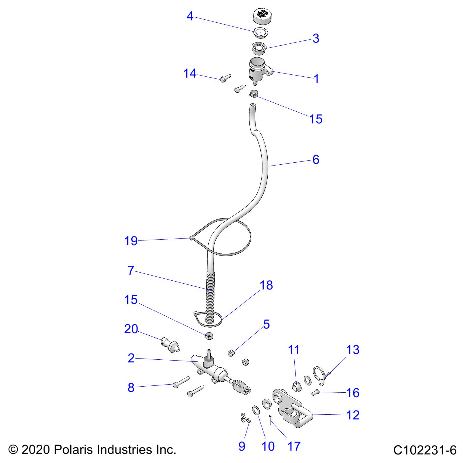 Foto diagrama Polaris que contem a peça 8450105-33