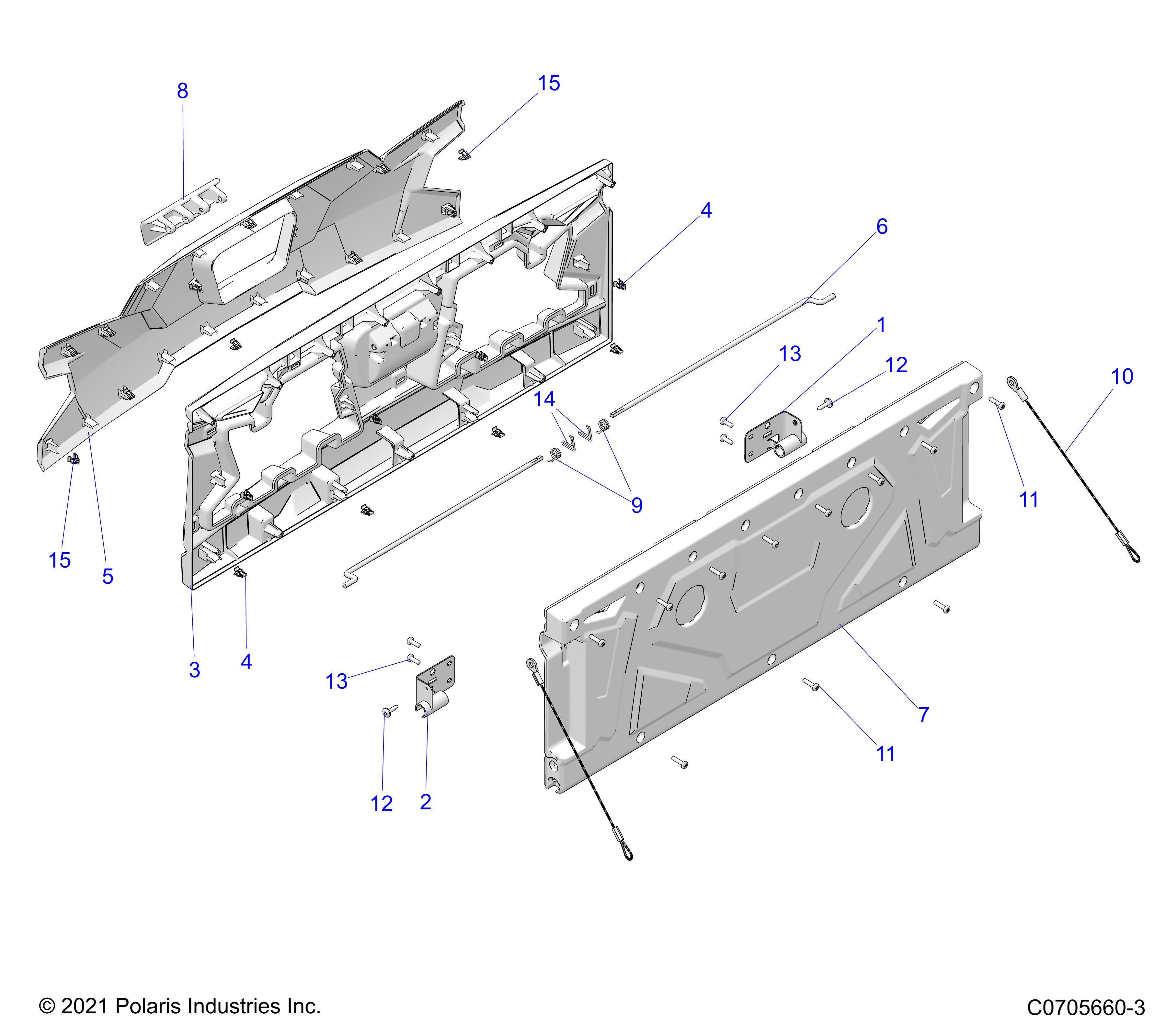 Part Number : 5452174-070 TAILGATE PANEL  INNER  BLACK