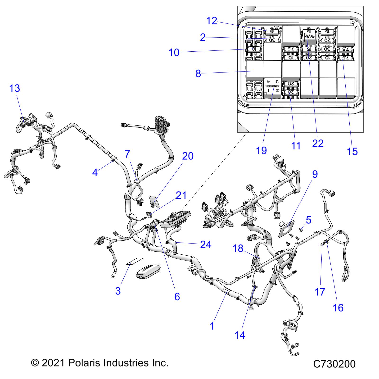 Part Number : 2415951 HARN-CHASSIS HVAC