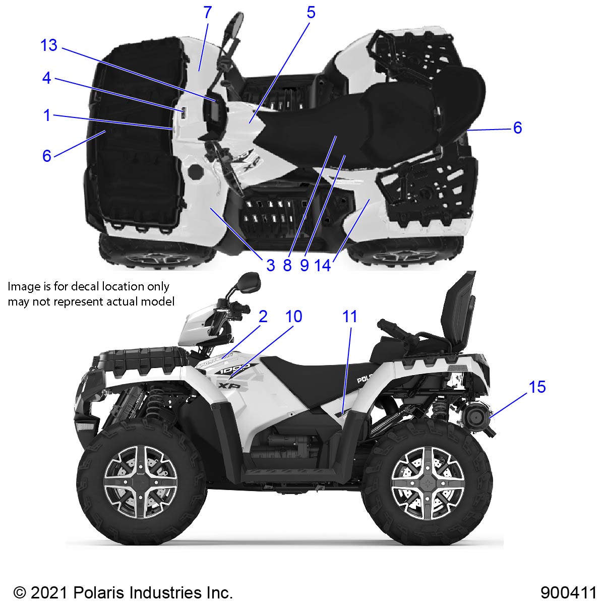 Foto diagrama Polaris que contem a peça 7181582