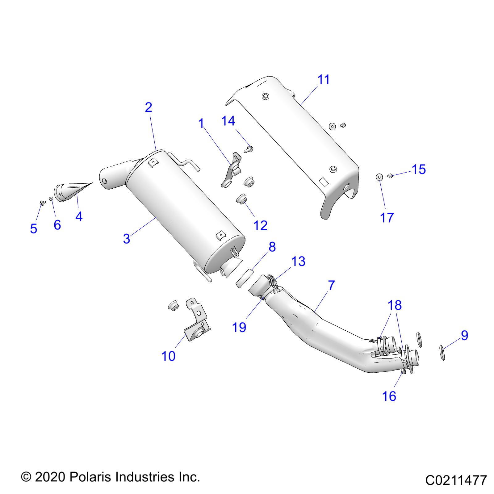 Foto diagrama Polaris que contem a peça 1262926-489