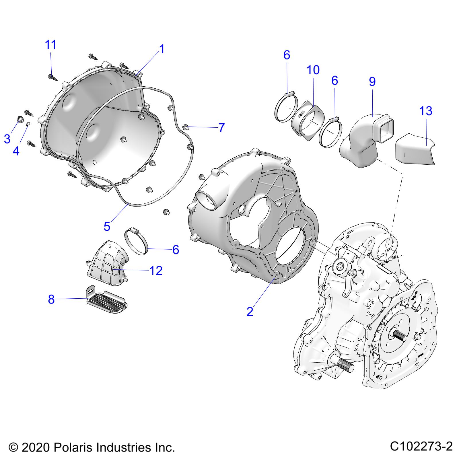 Foto diagrama Polaris que contem a peça 5263038-458