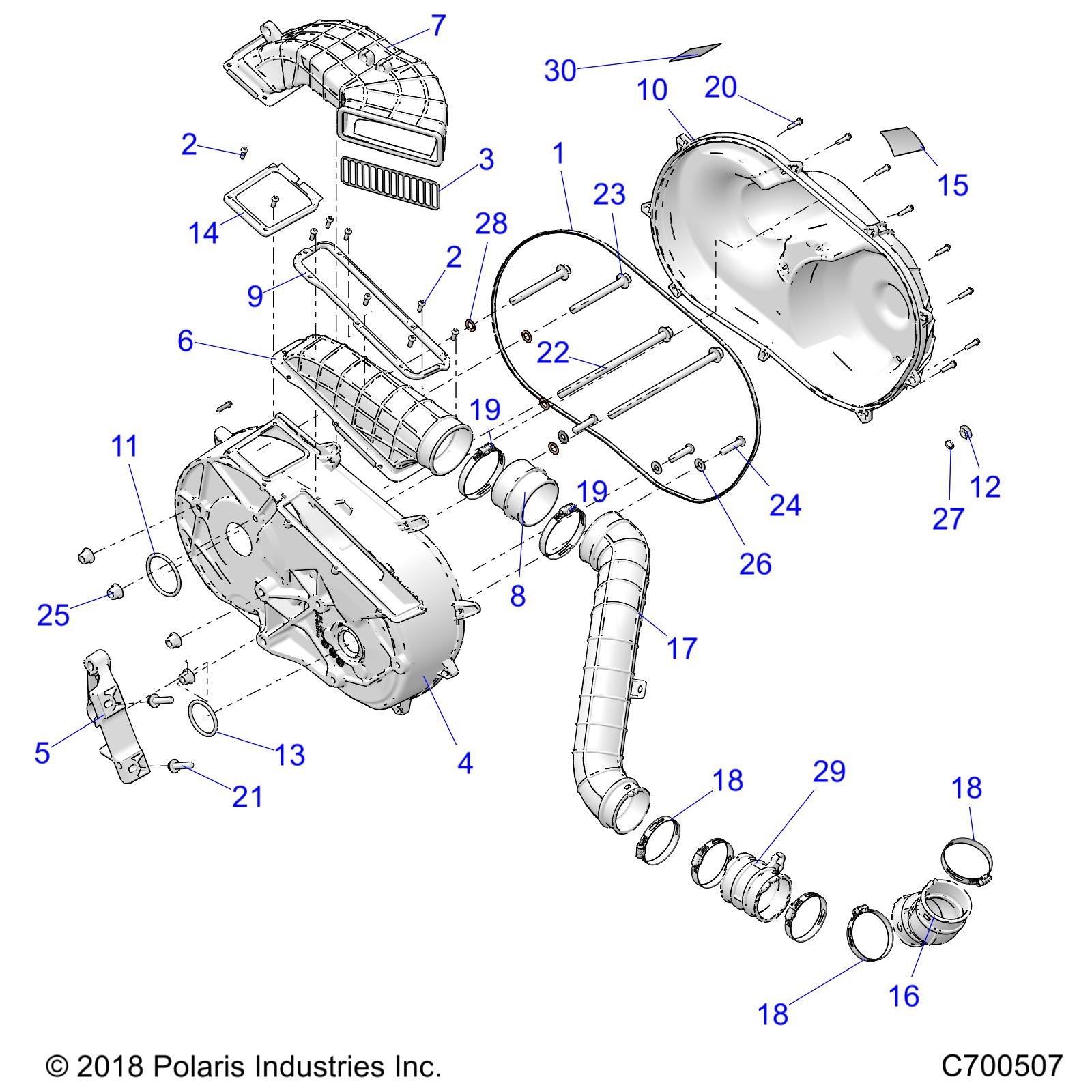Foto diagrama Polaris que contem a peça 5416414