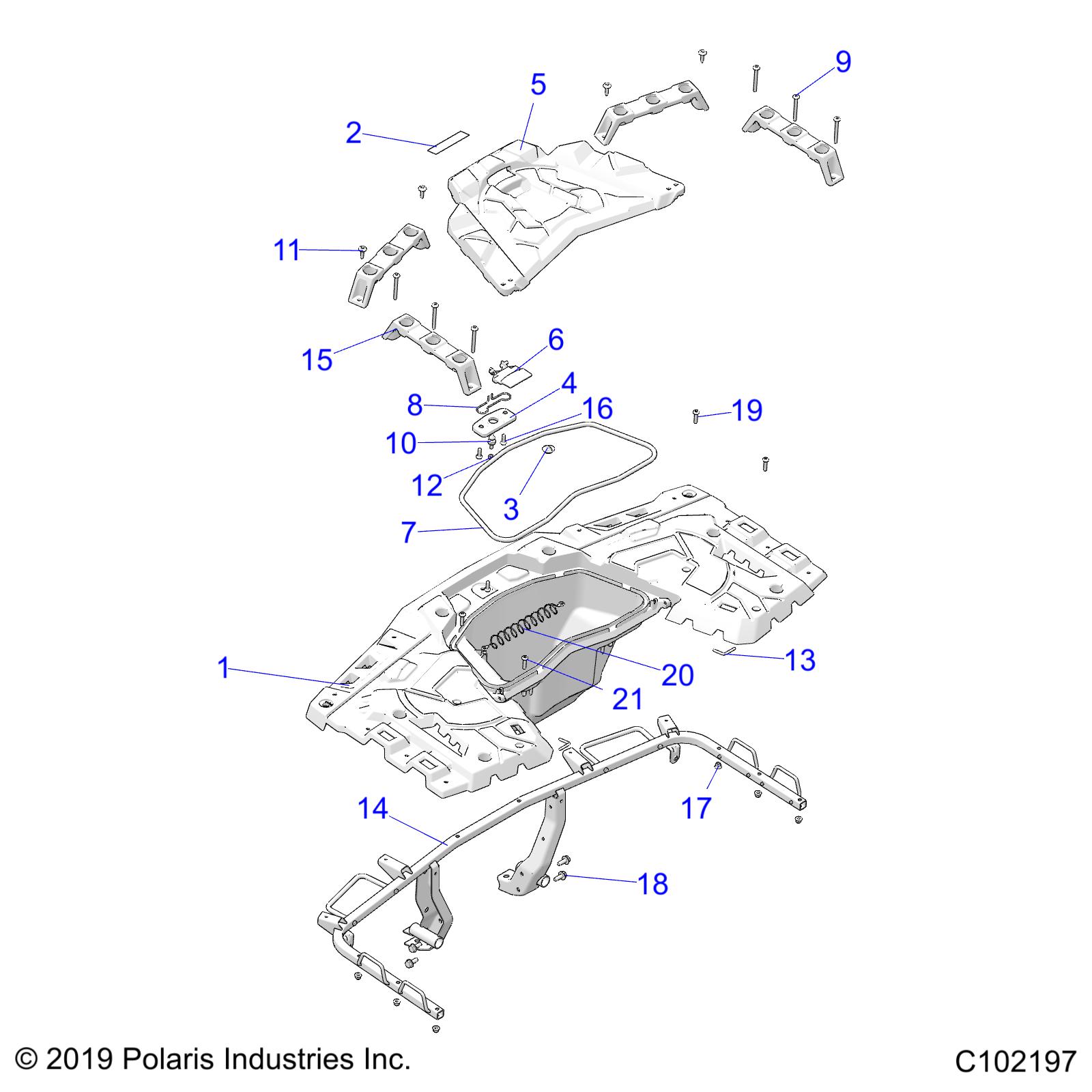 Foto diagrama Polaris que contem a peça 2638041-070